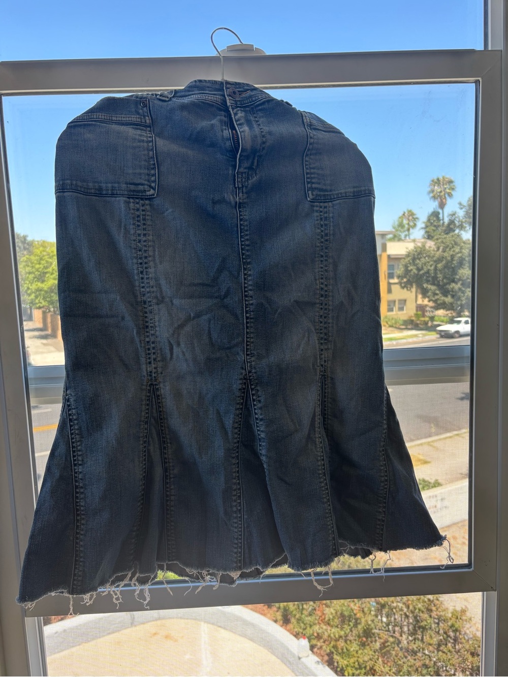 Women's Dark Denim Pencil Skirt